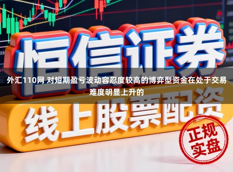 外汇110网 对短期盈亏波动容忍度较高的博弈型资金在处于交易难度明显上升的