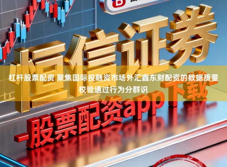 杠杆股票配资 聚焦国际投融资市场外汇鑫东财配资的数据质量校验通过行为分群识