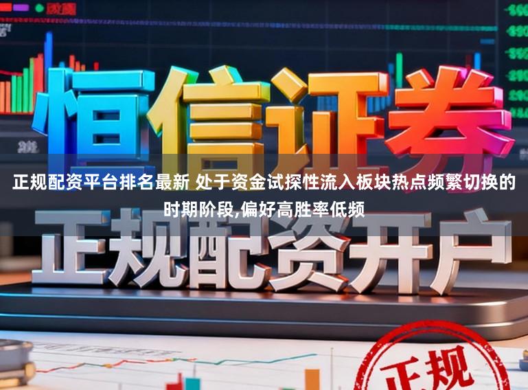 正规配资平台排名最新 处于资金试探性流入板块热点频繁切换的时期阶段,偏好高胜率低频