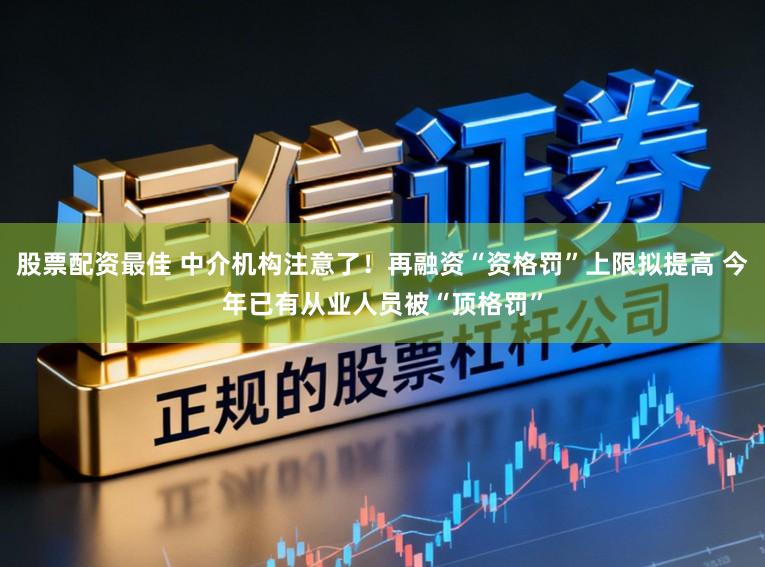 股票配资最佳 中介机构注意了！再融资“资格罚”上限拟提高 今年已有从业人员被“顶格罚”